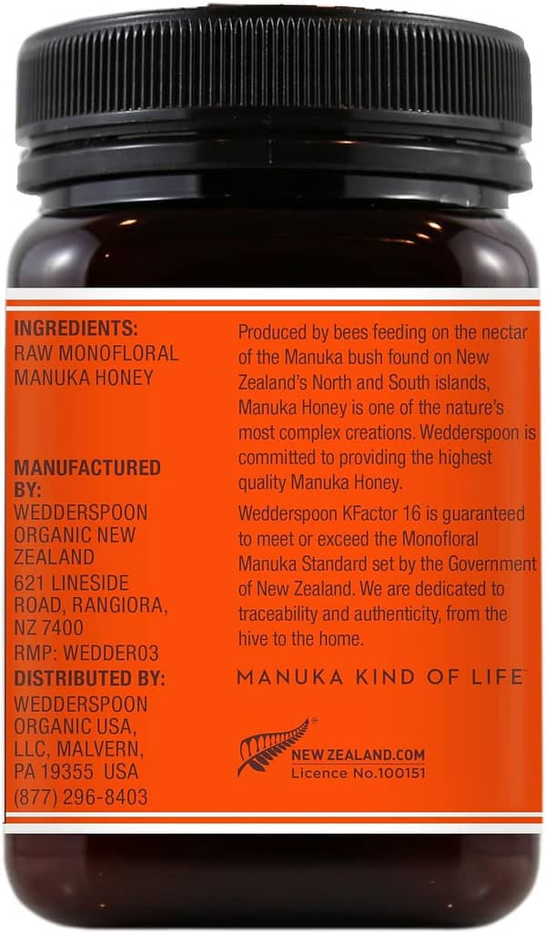 Wedderspoon Raw Premium Manuka Honey - Image 8